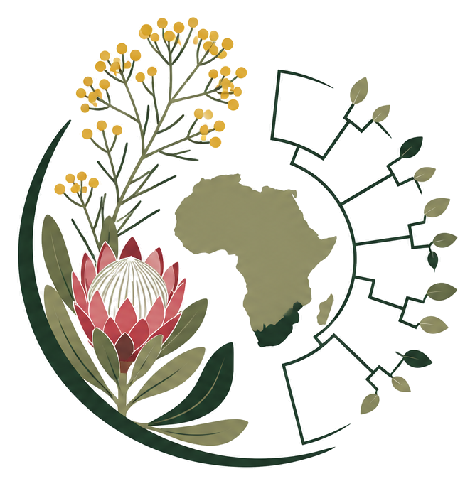 CARPEL emblem with African flora and a phylogenetic tree